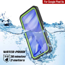 Cargar imagen en el visor de la galería, Caso impermeable de Google Pixel 9a, cubierta de armadura punkcase [serie extrema] con protector de pantalla incorporado [verde claro]
