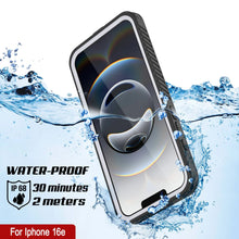 Cargar imagen en el visor de la galería, iPhone 16e impermeable IP68, punkcase [blanco] [serie Studstar] [Fit Slim] [DIRTPROW]
