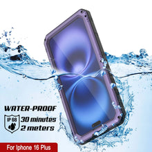 Cargar imagen en el visor de la galería, iPhone 16 Plus Metal Extreme 3.0 Serie Estuche impermeable aluminio IP68 w/buillt en la pantalla Protector y Kickstand [Purple]
