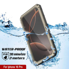 Load image into Gallery viewer, Case impermeable de aluminio de la serie iPhone 16 Pro Metal 3.0 IP68 con protector de pantalla y Kickstand [dorado]
