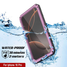 Load image into Gallery viewer, Case impermeable de aluminio iPhone 16 Pro Metal Extreme 3.0 IP68 con protector de pantalla y Kickstand [rosa]
