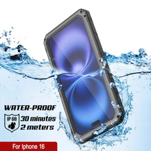 Cargar imagen en el visor de la galería, Case impermeable de aluminio de la serie Extreme 3.0 iPhone 16 con protector de pantalla y patada [plata]
