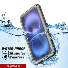 Cargar imagen en el visor de la galería, Case impermeable de aluminio de la serie Extreme 3.0 iPhone 16 con protector de pantalla y patada [oro]

