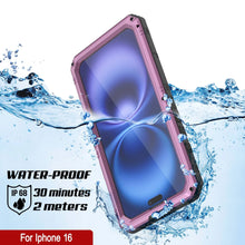 Cargar imagen en el visor de la galería, Case impermeable de aluminio de la serie Extreme 3.0 iPhone 16 con protector de pantalla y patada [rosa]
