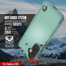 Cargar imagen en el visor de la galería, Punkcase Galaxy A36 Case, [Serie Spartan 2.0] Cubierta de servicio pesado resistente [verde azulado] [verde azulado]
