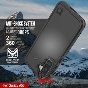 Punkcase Galaxy A56 Case, [Serie Spartan 2.0] Carrera de servicio pesado resistente [negro]