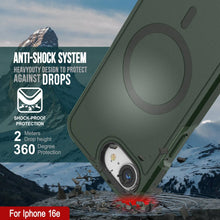 Load image into Gallery viewer, Punkcase iPhone 16E Case, [Serie Spartan 2.0] Carrera de servicio pesado resistente con protector de pantalla incorporado [Dark Green]
