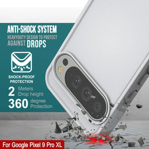 Punkcase Google Pixel 9 Pro XL Case, [Serie Spartan 2.0] Cubierta de servicio pesado resistente con protector de pantalla incorporado [blanco]