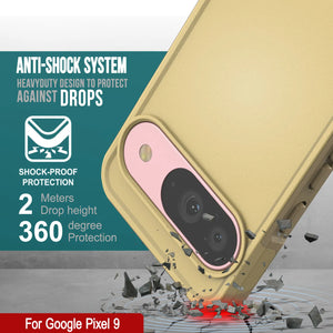Punkcase Google Pixel 9 Case, [Serie Spartan 2.0] Cubierta de servicio pesado resistente transparente con protector de pantalla incorporado [amarillo]