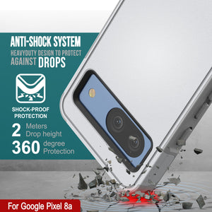 Funda PunkCase para Google Pixel 9, [Serie Spartan 2.0], transparente, resistente y duradera, con protector de pantalla incorporado [blanco]