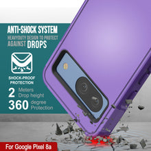 Load image into Gallery viewer, Funda PunkCase para Google Pixel 9, [Serie Spartan 2.0], transparente, resistente y duradera, con protector de pantalla incorporado [morado]
