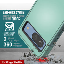 Load image into Gallery viewer, Funda PunkCase para Google Pixel 9, [Serie Spartan 2.0], transparente, resistente y duradera, con protector de pantalla incorporado [verde azulado]
