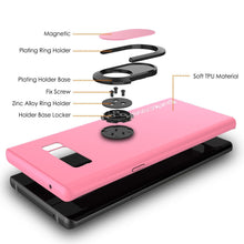 Cargar imagen en el visor de la galería, Galaxy Note 8 Case, Punkcase Magnetix Protective TPU Cover W/ Kickstand, Screen Protector [Pink] (Color in image: black)
