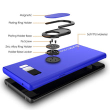 Cargar imagen en el visor de la galería, Galaxy Note 8 Case, Punkcase Magnetix Protective TPU Cover W/ Kickstand, Screen Protector [Blue] (Color in image: black)
