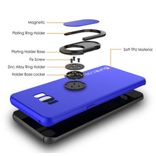 Load image into Gallery viewer, Galaxy S8 Case, Punkcase Magnetix Protective TPU Cover W/ Kickstand, Screen Protector [Blue] (Color in image: black)
