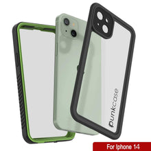 Cargar imagen en el visor de la galería, iPhone 14  Waterproof Case, Punkcase [Extreme Series] Armor Cover W/ Built In Screen Protector [Light Green] (Color in image: Black)
