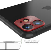 Cargar imagen en el visor de la galería, Punkcase iPhone 11 Camera Protector Ring [Red] (Color in image: Silver)
