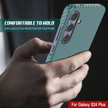 Cargar imagen en el visor de la galería, Case de Galaxy S24 Plus, Punkcase Carbon -Wield, Tray -Duty y Ultra Fin Cover [a prueba de choques] [no deslizamiento] [verde azulado]
