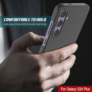 Case de Galaxy S24 Plus, Punkcase Carbon -Wield, Sesh Duty y Ultra Fin Cover [Propapop -intensidad] [Non Slip] [Negro]