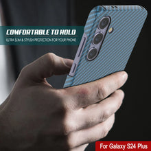 Load image into Gallery viewer, Case de Galaxy S24 Plus, Punkcase Carbon -Wield, Servicio pesado y cubierta ultra delgada [a prueba de choques] [no deslizamiento] [azul claro]
