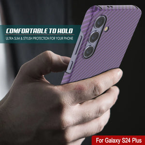 Case de Galaxy S24 Plus, Punkcase Carbon -Wield, Servicio pesado y cubierta ultra delgada [a prueba de choques] [no slip] [púrpura]