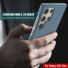 Cargar imagen en el visor de la galería, Galaxy S24 Ultra Case, Punkcase Carbon -Walkield, Servicio pesado y cubierta ultra delgada [a prueba de choques] [no slip] [azul claro]
