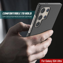 Cargar imagen en el visor de la galería, Galaxy S24 Ultra Case, Punkcase Carbon -Walkield, Heavy Duty y Ultra Fin Cover [a prueba de choques] [Non Slip] [negro]
