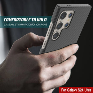 Galaxy S24 Ultra Case, Punkcase Carbon -Walkield, Heavy Duty y Ultra Fin Cover [a prueba de choques] [Non Slip] [negro]