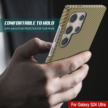 Cargar imagen en el visor de la galería, Galaxy S24 Ultra Case, Punkcase Carbon -Walkield, Heavy Duty y Ultra Fin Cover [a prueba de choques] [no deslizamiento] [amarillo]
