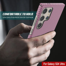 Cargar imagen en el visor de la galería, Galaxy S24 Ultra Case, Punkcase Carbon -Walfield, Servicio pesado y cubierta ultra delgada [a prueba de choques] [Non Slip] [Pink]
