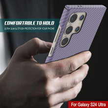 Cargar imagen en el visor de la galería, Galaxy S24 Ultra Case, Punkcase Carbon -Walfield, Servicio pesado y cubierta ultra delgada [a prueba de choques] [no deslizamiento] [lila]
