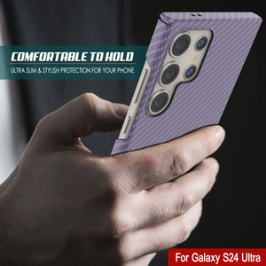 Galaxy S24 Ultra Case, Punkcase Carbon -Walfield, Servicio pesado y cubierta ultra delgada [a prueba de choques] [no deslizamiento] [lila]