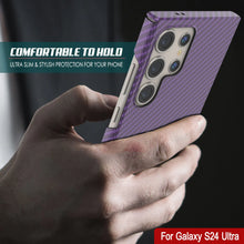 Cargar imagen en el visor de la galería, Galaxy S24 Ultra Case, Punkcase Carbon -Walfield, Sesta Duty y Ultra Fin Cover [a prueba de choques] [Non Slip] [púrpura]
