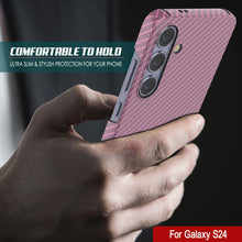 Cargar imagen en el visor de la galería, Case Galaxy S24, Punkcase Carbonalfield, Servicio pesado y cubierta ultra delgada [a prueba de choques] [no slip] [rosa]
