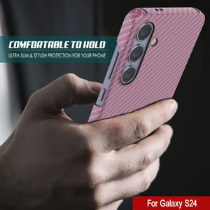 Case Galaxy S24, Punkcase Carbonalfield, Servicio pesado y cubierta ultra delgada [a prueba de choques] [no slip] [rosa]