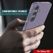 Cargar imagen en el visor de la galería, Case Galaxy S24, Punkcase Carbonalfield, Servicio pesado y cubierta ultra delgada [a prueba de choque] [no deslizamiento] [lila]
