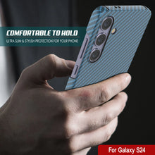 Cargar imagen en el visor de la galería, Case Galaxy S24, Punkcase Carbonalfield, Servicio pesado y cubierta ultra delgada [a prueba de choques] [no deslizamiento] [azul claro]

