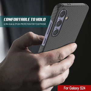 Case Galaxy S24, Punkcase Carbonalfield, Servicio pesado y cubierta ultra delgada [a prueba de choques] [no deslizamiento] [negro]
