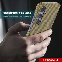 Cargar imagen en el visor de la galería, Case Galaxy S24, Punkcase Carbonalfield, Sesh Duty y Ultra Fin Cover [Probante de choque] [Non Slip] [Amarillo]
