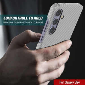 Case Galaxy S24, Punkcase Carbonalfield, Servicio pesado y cubierta ultra delgada [a prueba de choque] [no deslizamiento] [blanco]