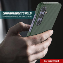 Cargar imagen en el visor de la galería, Case Galaxy S24, Punkcase Carbonalfield, Servicio pesado y cubierta ultra delgada [a prueba de choque] [no slip] [verde oscuro]
