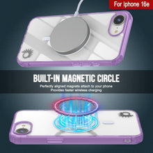 Cargar imagen en el visor de la galería, Punkcase iPhone 16E Case de carga inalámbrica magnética [Serie ClearMag] [Purple]
