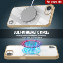 Load image into Gallery viewer, Punkcase iPhone 16E Case de carga inalámbrica magnética [Serie ClearMag] [Oro]
