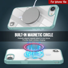 Cargar imagen en el visor de la galería, Punkcase iPhone 16E Case de carga inalámbrica magnética [Serie ClearMag] [Teal]
