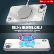 Load image into Gallery viewer, Punkcase iPhone 16E Case de carga inalámbrica magnética [Serie ClearMag] [Clear]
