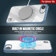 Cargar imagen en el visor de la galería, Punkcase iPhone 16E Case de carga inalámbrica magnética [Serie ClearMag] [Armada]

