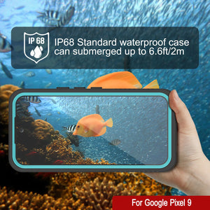 Caso impermeable de Google Pixel 9, cubierta de armadura punkcase [serie extrema] con protector de pantalla incorporado [verde azulado]