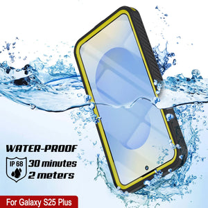 Funda protectora de pantalla para Galaxy S25+ Plus resistente al agua y a los golpes [Serie Extreme] [Amarillo]