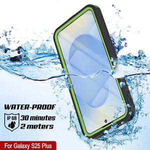 Funda protectora de pantalla para Galaxy S25+ Plus resistente al agua y a los golpes [Serie Extreme] [Verde claro]