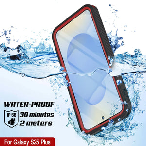 Funda protectora de pantalla para Galaxy S25+ Plus resistente al agua y a los golpes [Serie Extreme] [Roja]